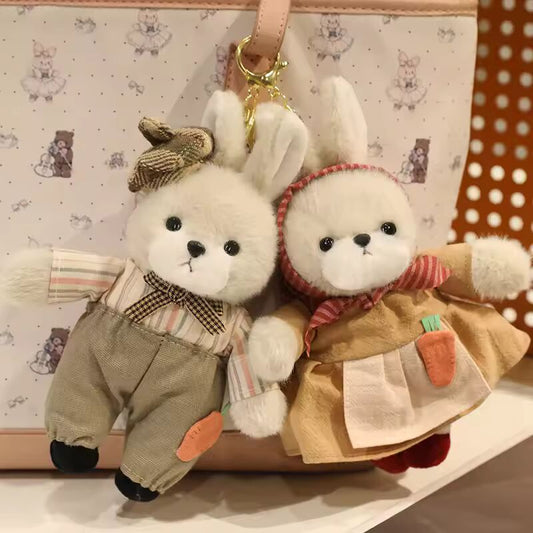 Kawaii Rabbit Pendant Plush Doll Toy Cute Cartoon Pendant Key Chain Keychain Toy Christmas Birthday Rabbit Gifts